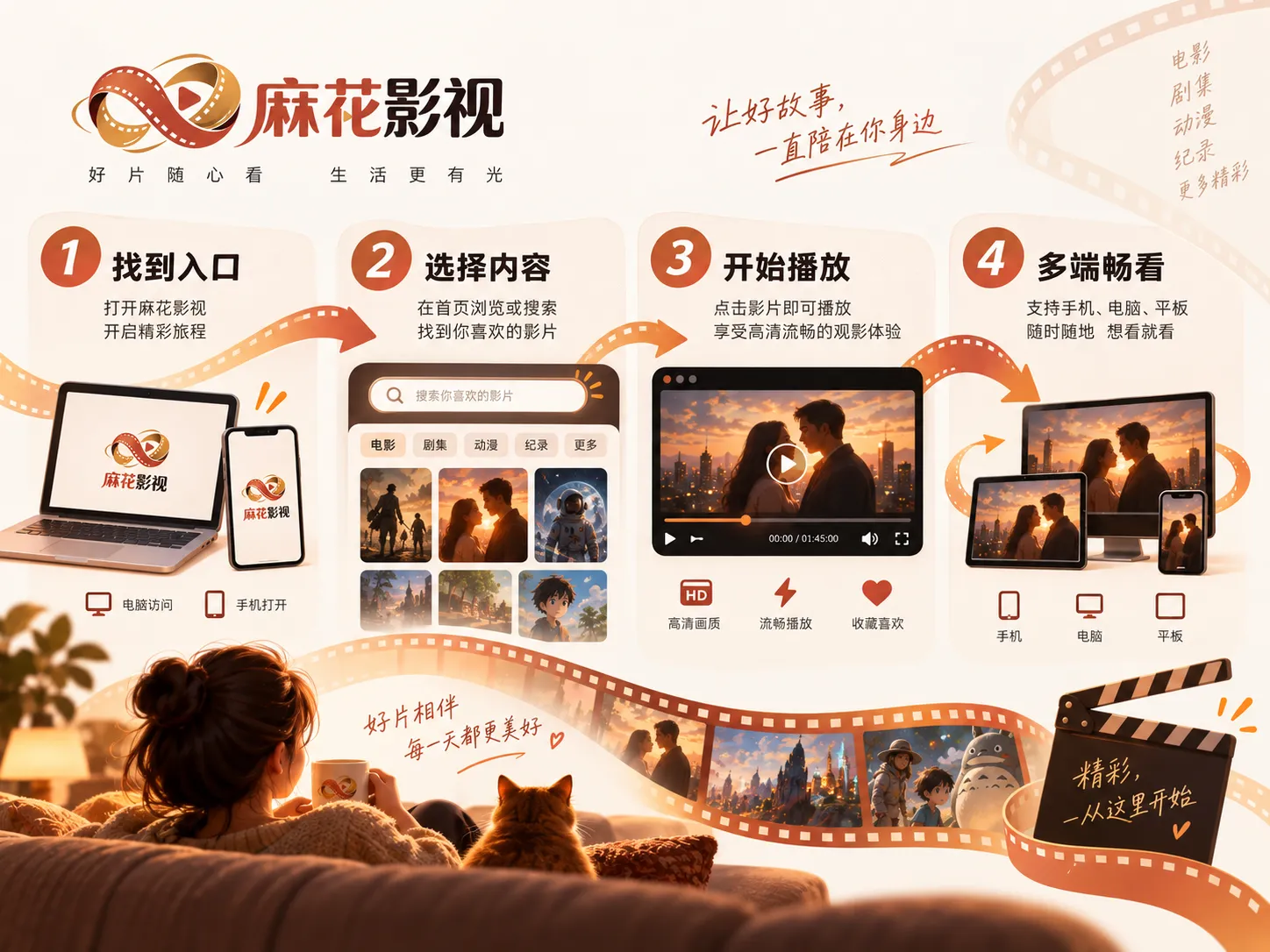键盘操作与桌面浏览示意